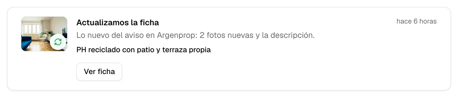 Aviso de Inmio: actualizamos la ficha con 2 fotos nuevas y la descripción del aviso