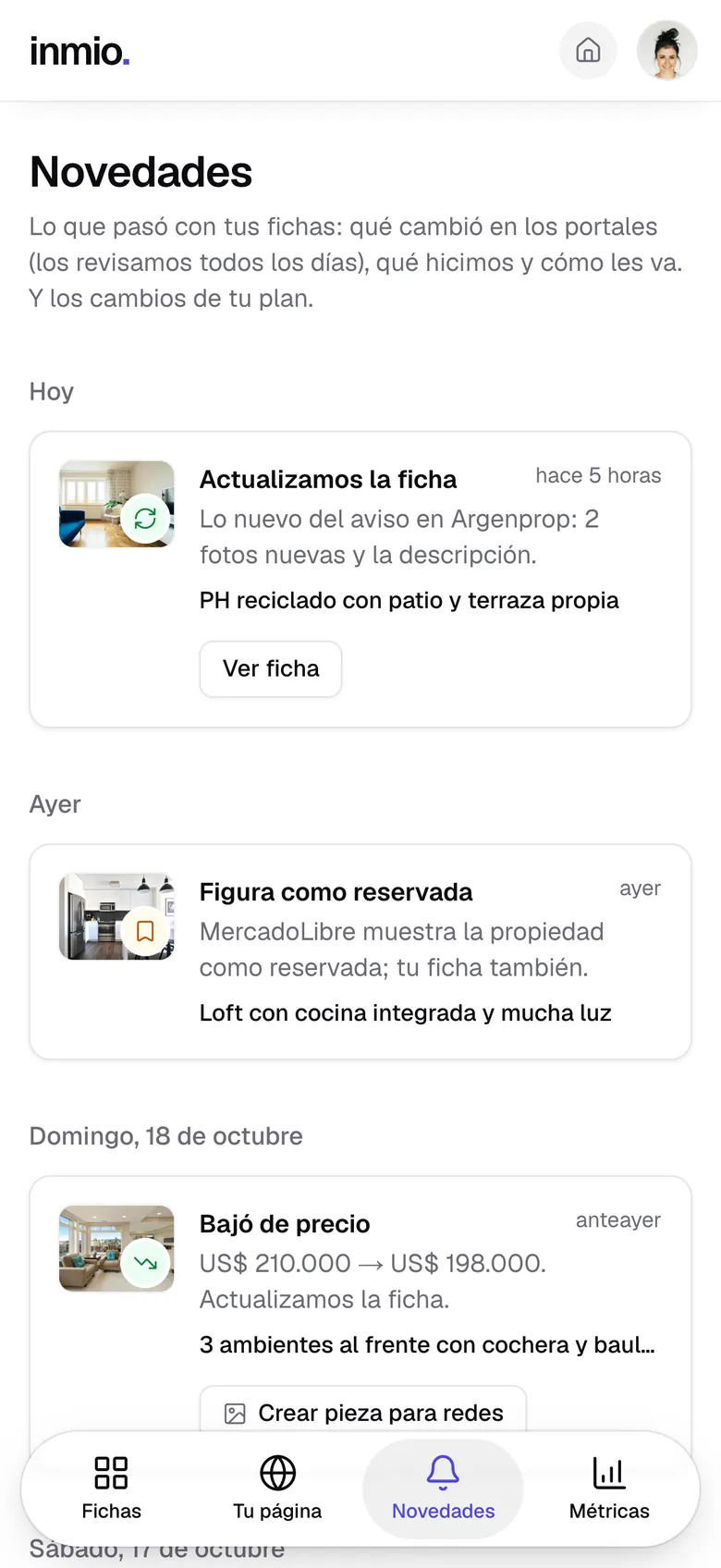 Novedades en el celular