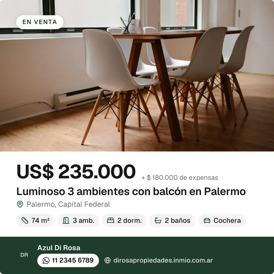 Post con el diseño Tarjeta